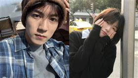 趙一博（左）認愛網紅雪梨（右）。（圖／翻攝自微博）