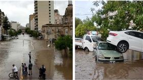 阿根廷港市布蘭卡灣遭受暴雨侵襲，造成至少13人死亡，數百人被迫撤離。（圖／達志／美聯社）