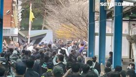 柯爸告別式,柯文哲,囚車,小草,追車,打氣（圖／記者羅欣怡攝影）