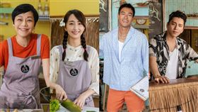 由張艾嘉（左起）領軍，柯佳嬿、楊祐寧、王大陸共同參與的實境秀《艾嘉食堂》去年播出，討論度高。（圖／泰坦星文創影視提供）