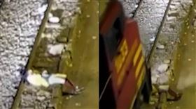 秘魯首都馬利（Lima）8日一名28歲男子胡安（Juan Carlos Tello）酒醉躺在鐵軌上，遭到火車撞擊，卻奇蹟似的生還。（圖／翻攝自X@ElPeriodico_Esp）