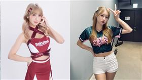 有網友比對崔荷潾（左）與韓籍啦啦隊朴善珠（右）