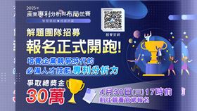總獎金30萬開搶！智慧局開戰專利賽　高手挑戰53題衝職涯(圖／經濟部提供)