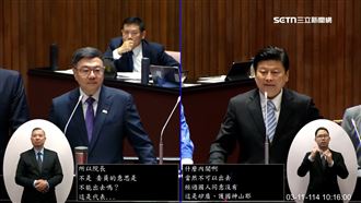 卓揆酸「你代表中央政府？」台下綠委鼓掌