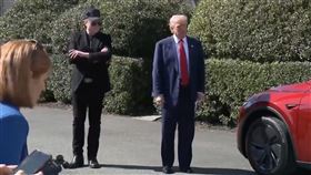 川普 馬斯克 特斯拉。（圖／翻攝自川普X平台 ）