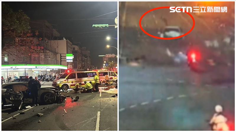 奪命瞬間曝！左轉車被撞飛　駕駛噴出慘死
