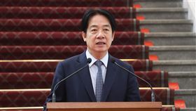 賴總統國安高層會議後發表談話（2）「國安高層會議會後記者會」13日在總統府敞廳舉行，總統賴清德（圖）親上火線發表談話，並回應媒體提問。中央社記者謝佳璋攝  114年3月13日