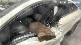 台8線,中橫便道,落石,大雨,受傷,砸車,谷關（圖／翻攝畫面）