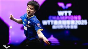 林昀儒直落三擊退德國名將法蘭吉斯卡。（圖／翻攝自WTT官網）