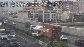 車禍,國道一號,楠梓路段,聯結車,貨櫃車,