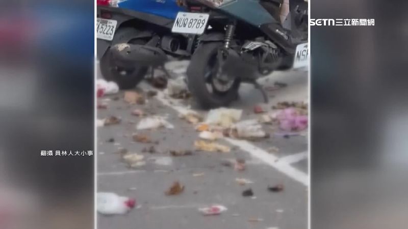 天際垃圾雨！婦人垃圾直接掃至一樓