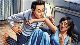 陳男以協助下屬解決業務困擾為由，把到職不到10天的T女拐到飯店性侵得逞。（AI繪圖Adobe Firefly生成，本刊美術組後製）