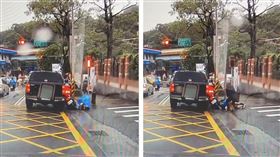 比特犬首次攻擊騎士33秒畫面曝光。（圖／翻攝自安筌運轉 阿筌的機車日常）