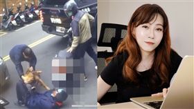 比特犬、胡采蘋。（圖／翻攝畫面、翻攝自胡采蘋臉書）