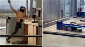 男錯過班機大暴走。
