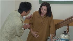 米可白意外撞到樓梯的驚險畫面，引起觀眾關心。（圖／民視提供）