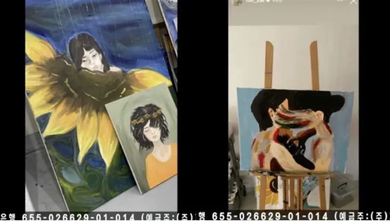 金賽綸生前畫作公開。（圖／翻攝自《橫豎研究所》YouTube）