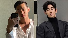 劉亞仁復出，中國網友認為，金秀賢以後也會「沒事」。（圖／翻攝自IG @hongsick／IG @soohyun_k216）