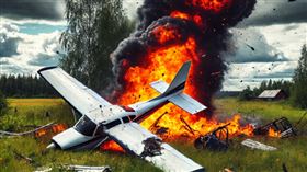 飛機失事、墜機　示意圖／AI生成