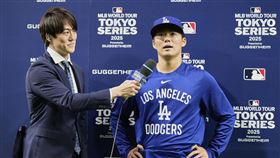 ▲山本由伸東京開幕戰雪恥，總教練羅伯茲（Dave Roberts）讚他有機會拿賽揚獎。（圖／美聯社／達志影像）