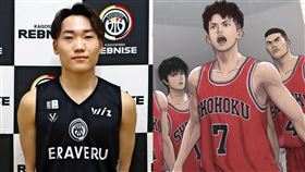 日本職業籃球聯賽,B-League,鹿兒島列布尼斯,井上大道,灌籃高手,井上雄彥,長子,宮城良田(圖/鹿兒島列布尼斯官網、劇照)