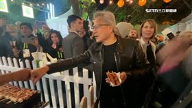 輝達包下公園辦夜市！黃仁勳帶隊　請GTC參加者吃雞肉串、擔擔麵