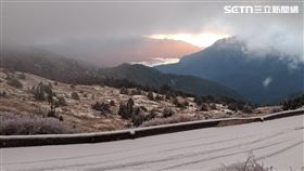 合歡山,降雪,積雪,雪鏈,雪景,松雪樓（圖／林保署南投分署提供）