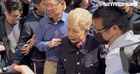柯文哲母親何瑞英抵達北院旁聽。（圖／記者李依璇攝影）