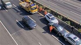 國道1號,湖口段,追撞,回堵。（圖／翻攝國道即時影像）