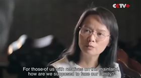 北一女中老師區桂芝（右）上央視批賴清德太狠心。（圖／翻攝自YT）