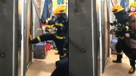 警方到場才發現是場烏龍。（圖／翻攝自微博）