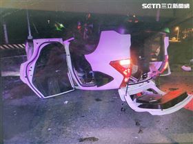 台中3祖孫遭撞翻車　駕駛肇事竟棄車逃逸(圖/翻攝畫面)