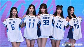 ▲Fubon Angels開季記者會，李珠珢（中）在內的新成員曝光。（圖／記者劉彥池攝影）