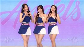 富邦「韓籍三本柱」首度合體亮相李雅英（左起）、李珠珢、南珉貞。（圖／富邦悍將提供）