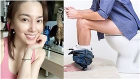 許藍方,Threads,男人,尿尿,馬桶(圖/許藍方臉書、Pixabay)
