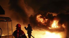 韓國東南部野火延燒 圖／達志影像／美聯社