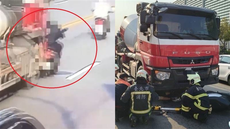 亡命瞬間曝！切死角遭撞輾…騎士捲車底亡
