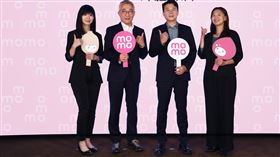 富邦媒2025年創新永續雙驅動 ，引領電商新時代。（左起momo林雅雯資深協理、momo谷元宏總經理、momo洪偉釗資深副總經理、momo謝友甄副總經理）