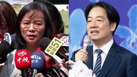 區桂芝（左）、賴清德（右）。（合成圖／資料照、翻攝自賴清德臉書）