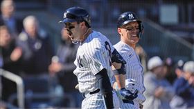 ▲洋基捕手威爾斯（Austin Wells）開幕戰擊出「首局首打席」全壘打，成為史上第1人。（圖／美聯社／達志影像）