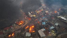 南韓義城郡村莊房屋25日被燒毀。（圖/美聯社/達志）