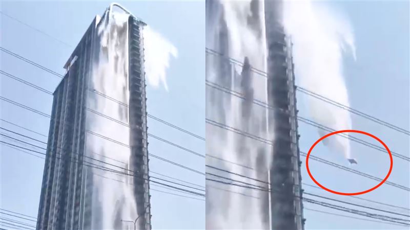 強震襲曼谷高樓猛搖！網友嚇：疑有人墜落