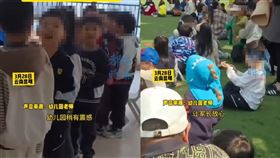 幼兒園老師地震當下，3分鐘疏散380幼童。（圖／翻攝自「都市時報」微博）