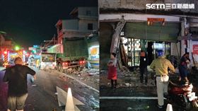 砂石車沿路削毀3間民宅，牆柱水泥硬是被強扒一層皮，鋼筋裸露，有如末日場景。（圖／翻攝畫面）