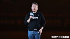 ▲中職36年開幕戰，會長蔡其昌致詞時哽咽。（圖／記者劉彥池攝影）