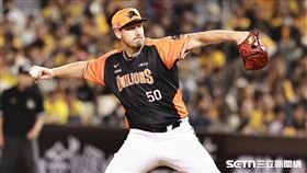 ▲中職36年開幕戰，統一獅先發投手布雷克。（圖／記者劉彥池攝影）