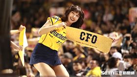 ▲中職36年開幕戰，PS女孩峮峮。（圖／記者劉彥池攝影）