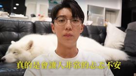 卡特出門遛狗，結果遭到其他犬隻攻擊。（圖／翻攝自YouTube）