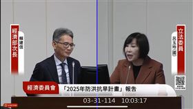 ▲國民黨立委呂玉玲、經濟部次長賴建信（圖／翻攝自YT＠國會頻道）