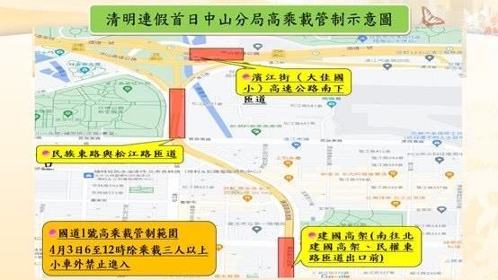 清明連假來了！北市3處匝道高乘載管制